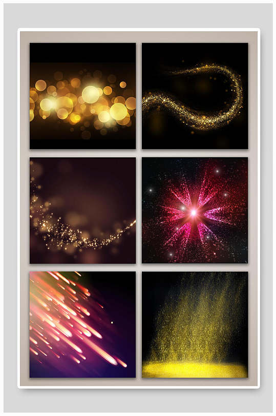 光效金色光斑光束红色光电背景素材