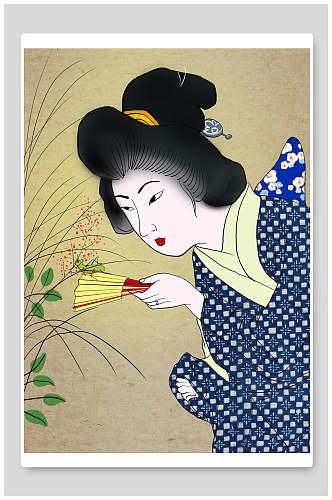 日式浮世绘仕女