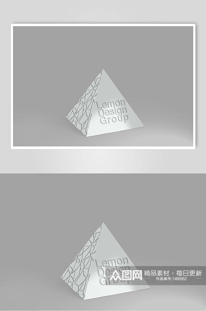 立体金字塔LOGO展示样机素材
