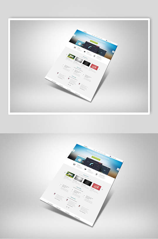 电脑简约网页展示样机效果图