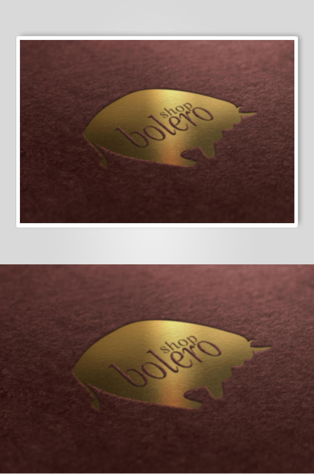 红色背景LOGO展示样机素材