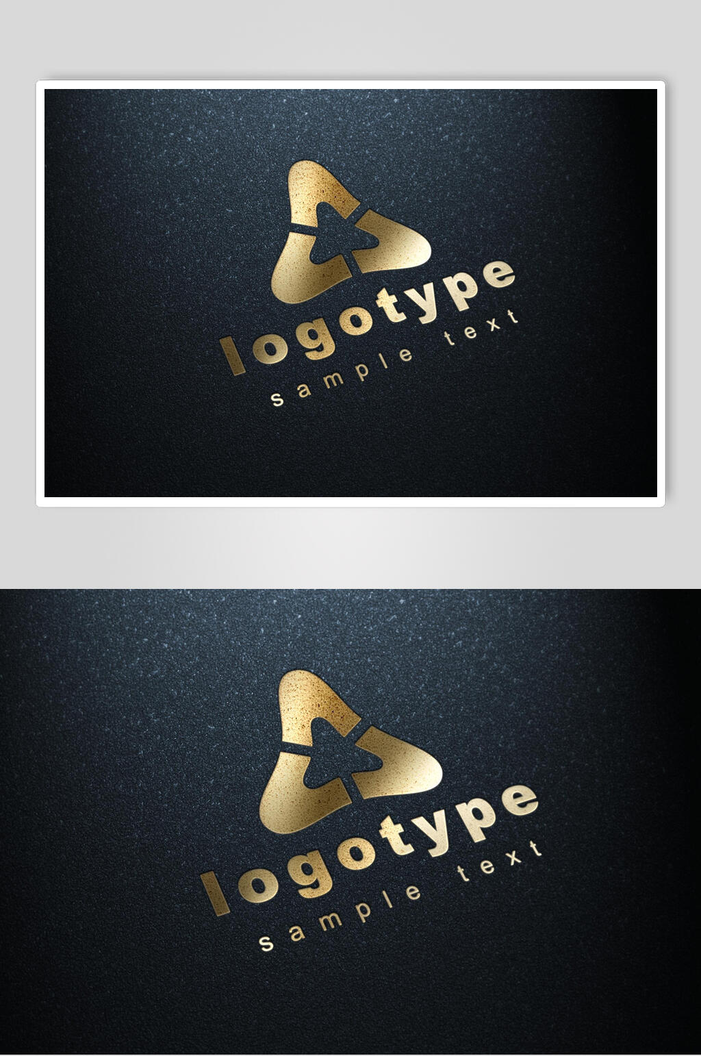 金色三角logotypeLOGO展示样机素材