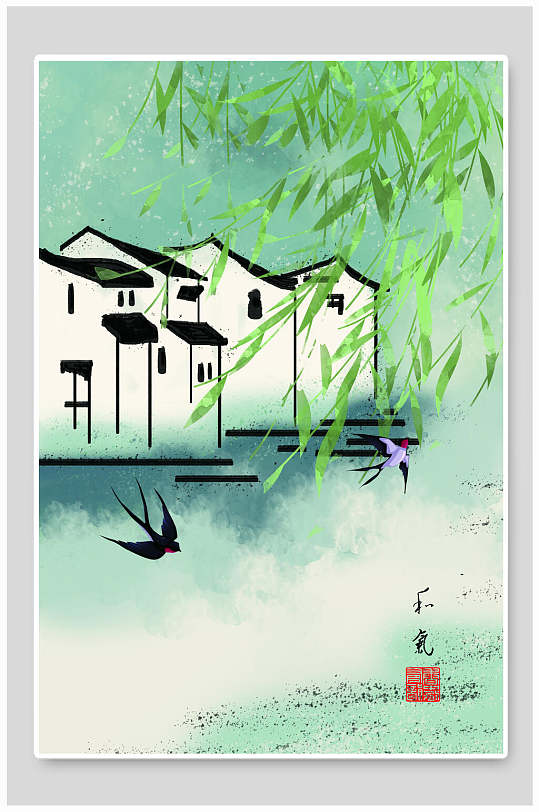 江南水墨画图片-江南水墨画素材下载-众图网