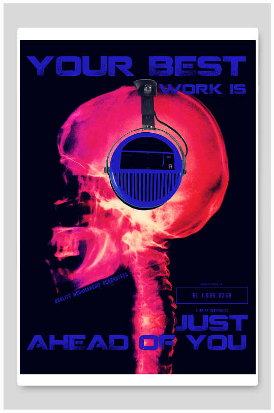 耳机艺术海报