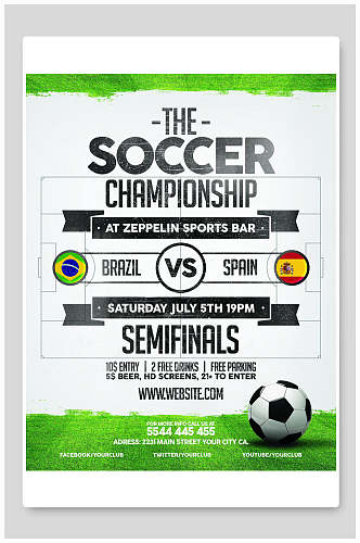 海报设计足球赛国外英文海报