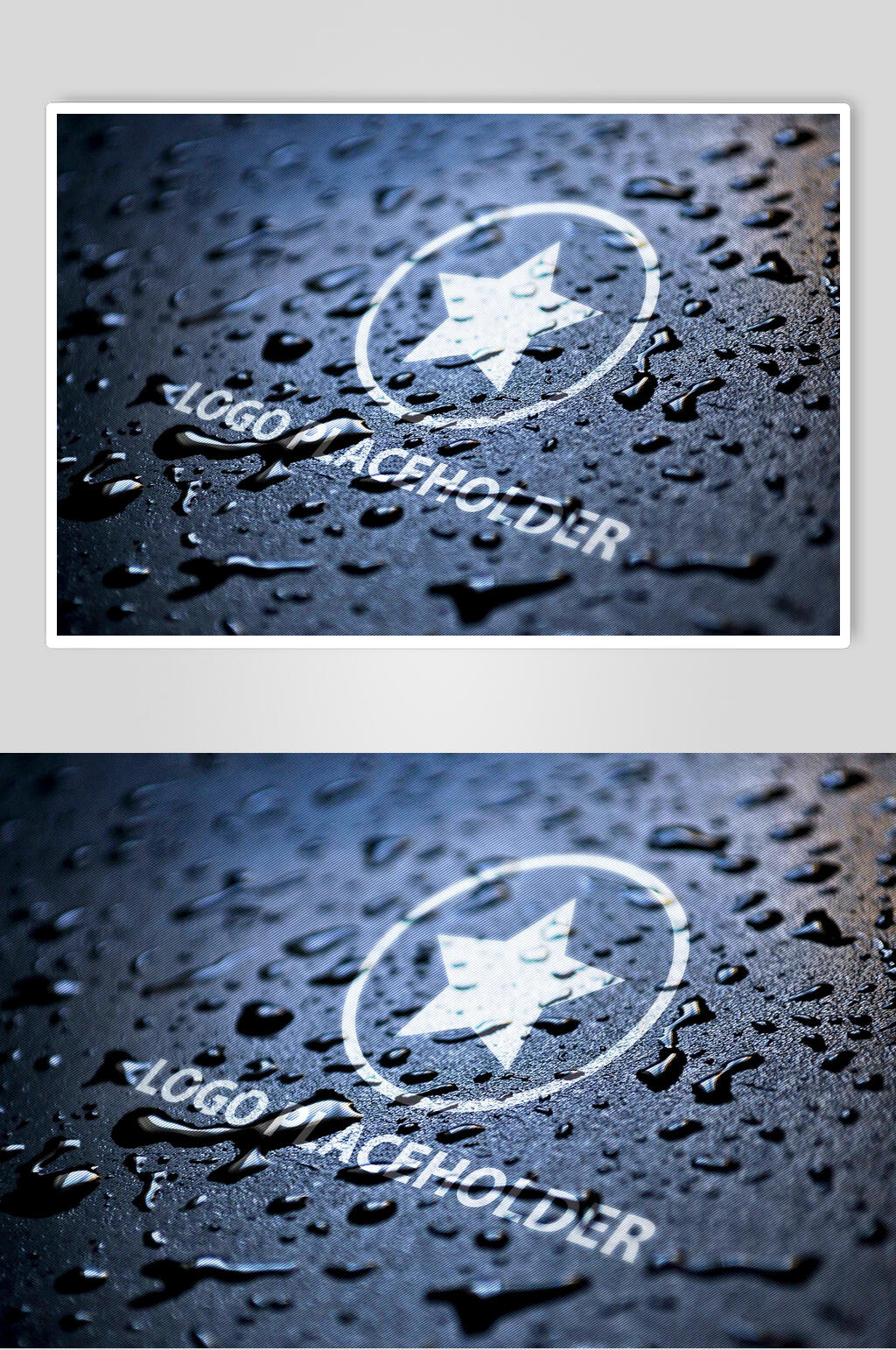 黑色反光LOGO效果展示样机素材
