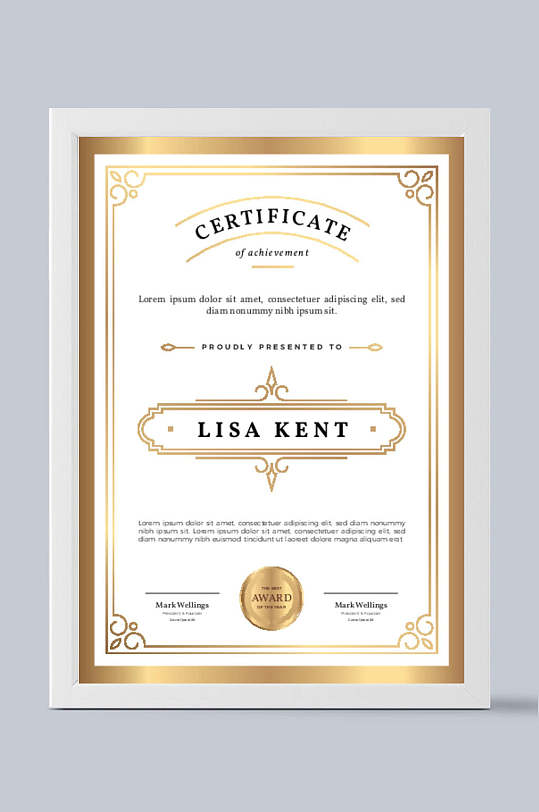 金属证书图片-金属证书设计素材-金属证书模板下载-众图网