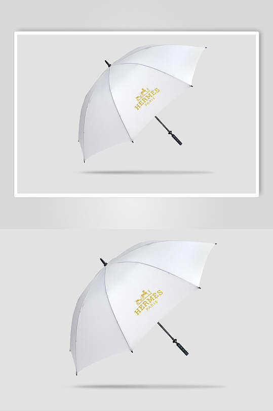 白色雨伞LOGO展示样机