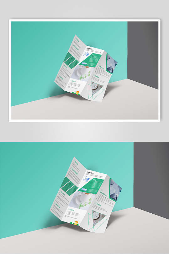 三折页样机效果图-众图网