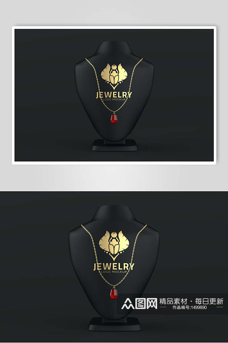 珠宝平面logo展示样机素材