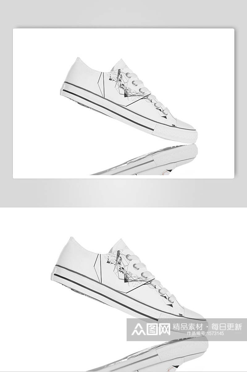 白色布鞋LOGO展示贴图样机素材