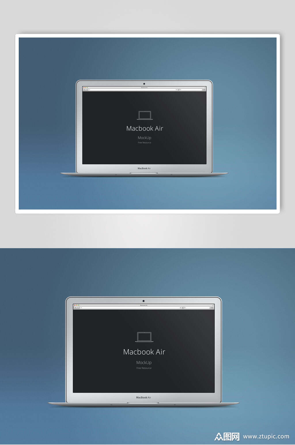 笔记本黑色页面展示样机