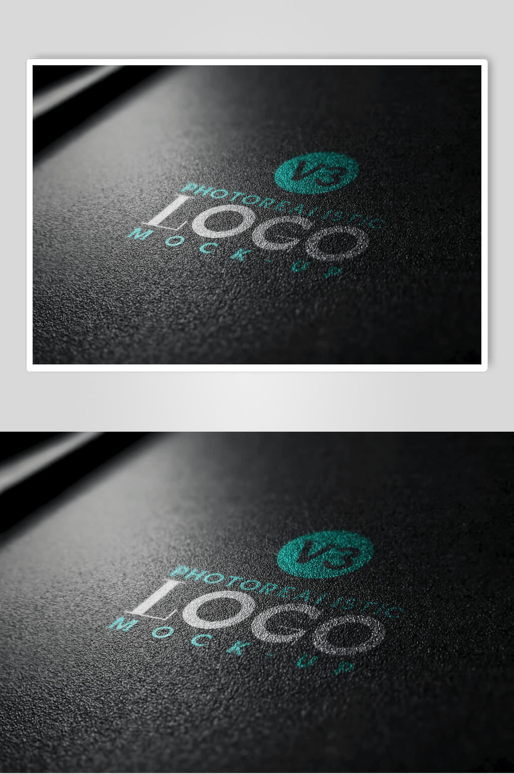 灰绿色LOGOV3LOGO展示样机素材
