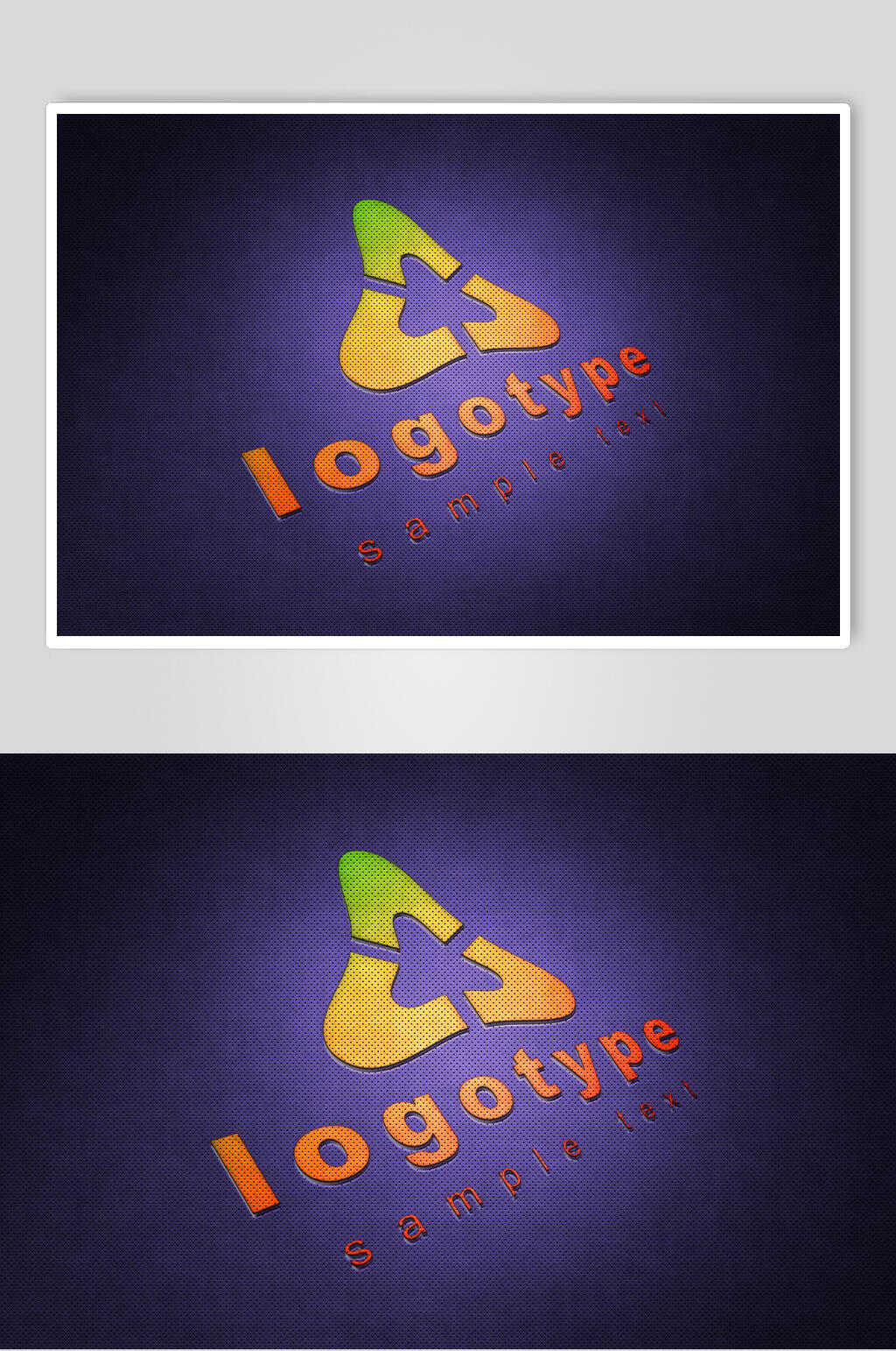 紫色背景LOGO展示样机素材