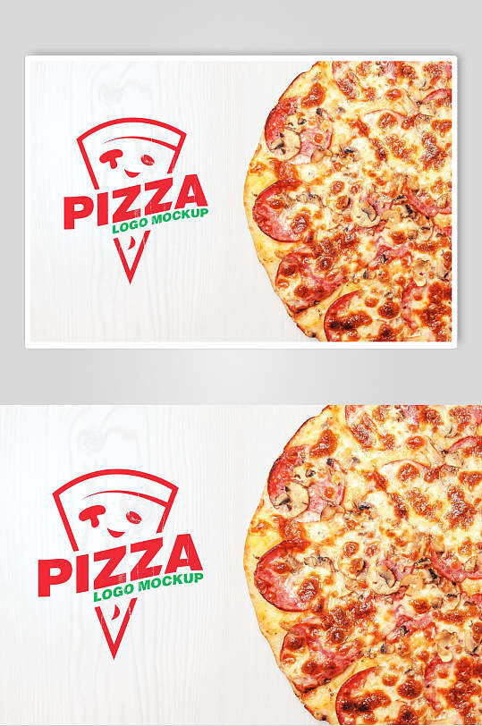 食披萨logo展示样机