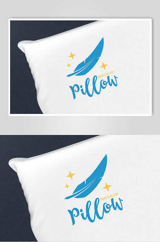 枕头效果logo样机智能贴图