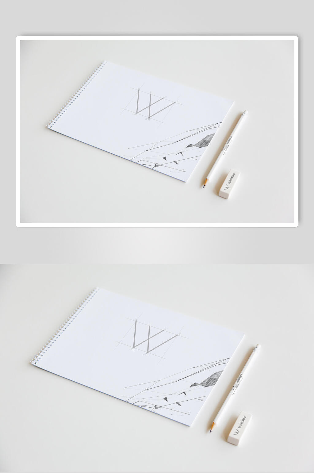 画画本LOGO展示贴图样机素材