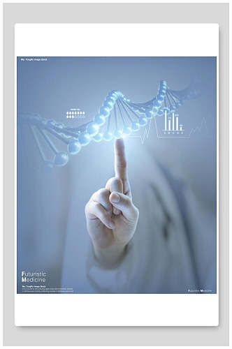 未来科技生物医学海报手点基因