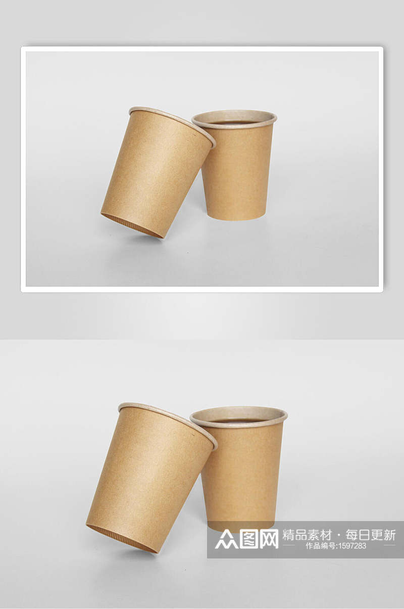 纸杯咖啡杯样机效果图素材
