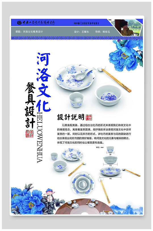 河洛文化产品介绍展板海报