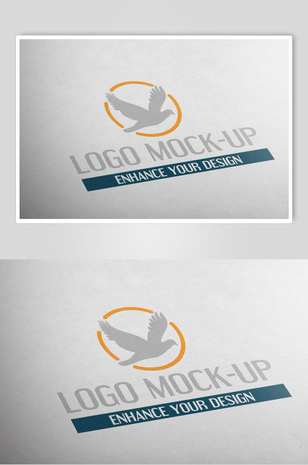 白色扁平MOCKUPLOGO展示样机素材