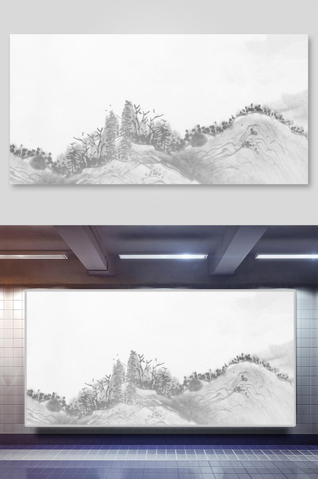 中国风背景山水风景图素材