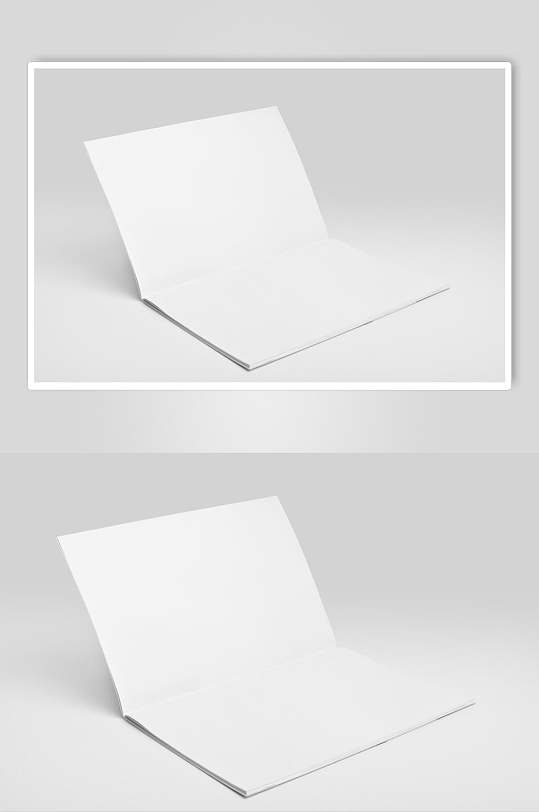 时尚白色纯色骑马钉画册效果图