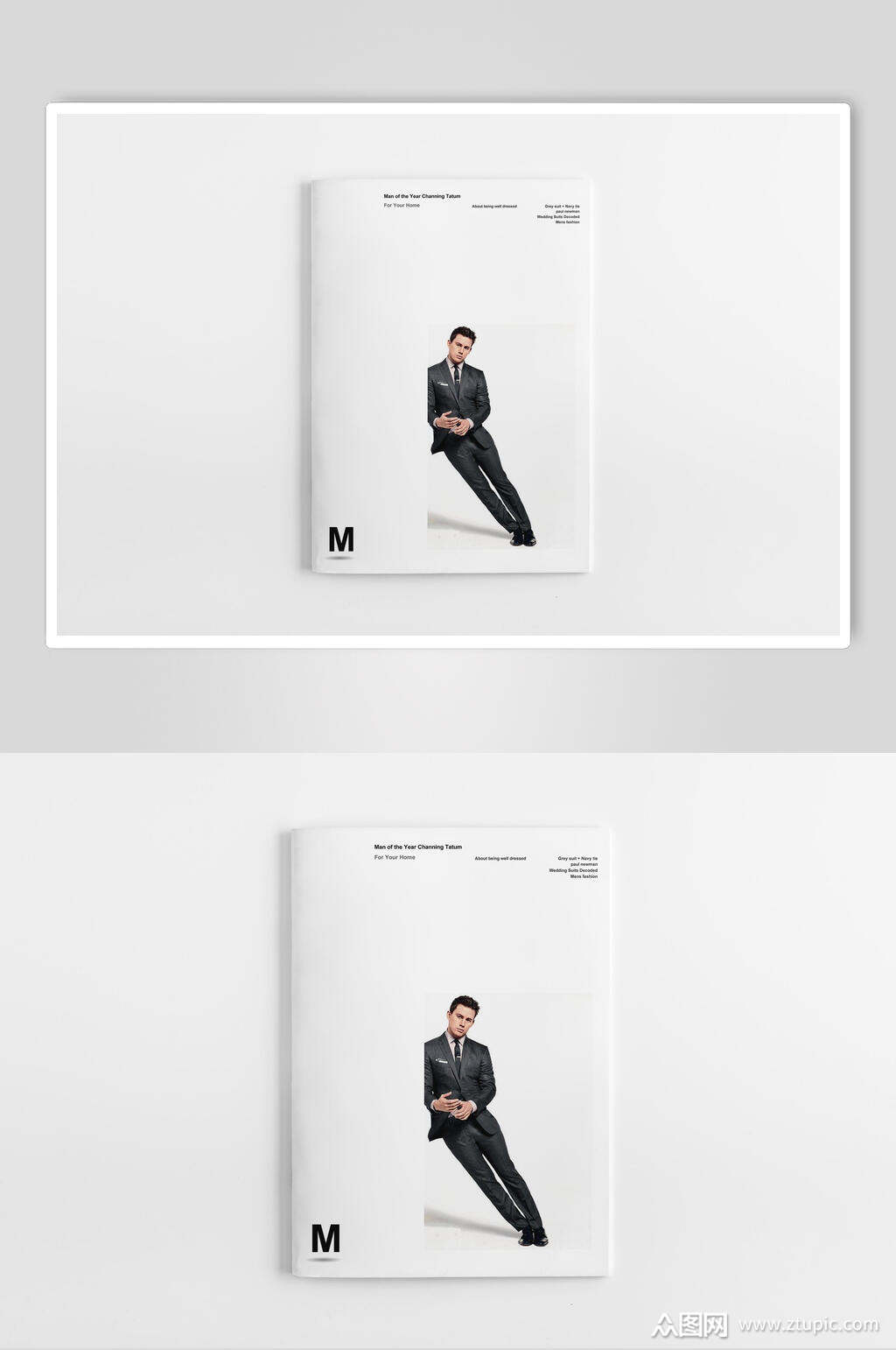 欧美时尚骑马钉画册效果图