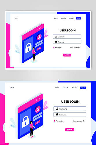 网页登录界面设计元素