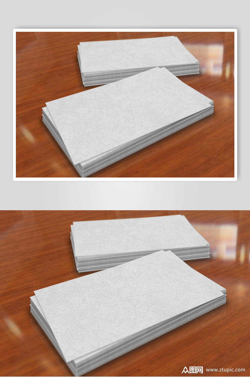 简约纯白色名片样机