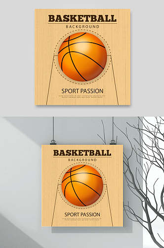 卡片篮球设计元素素材