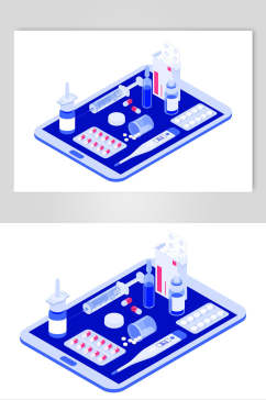 打针吃药设计元素
