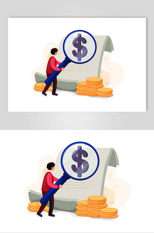 关注财经货币资金讯息设计元素