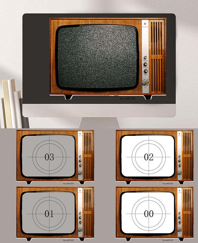 复古老电视扫描倒计时ppt