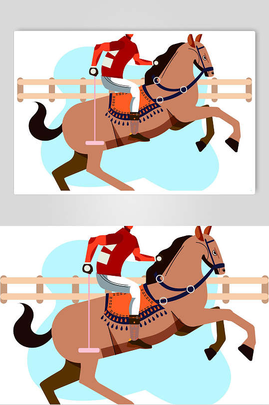 简约打马球设计元素