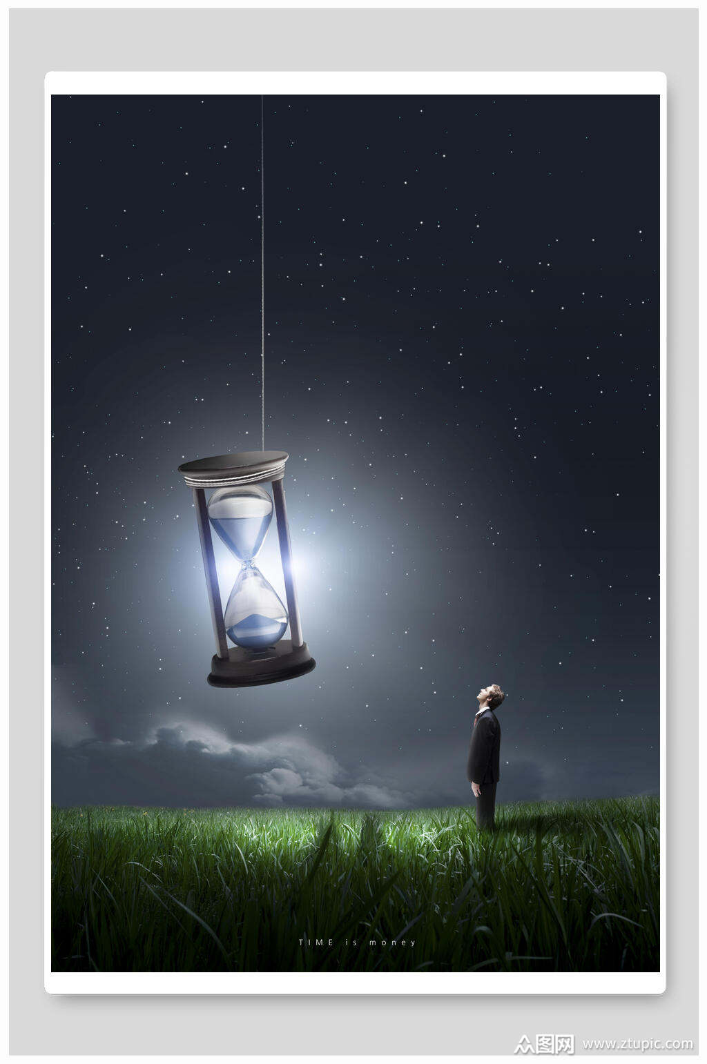 时间创意时间管理合成海报