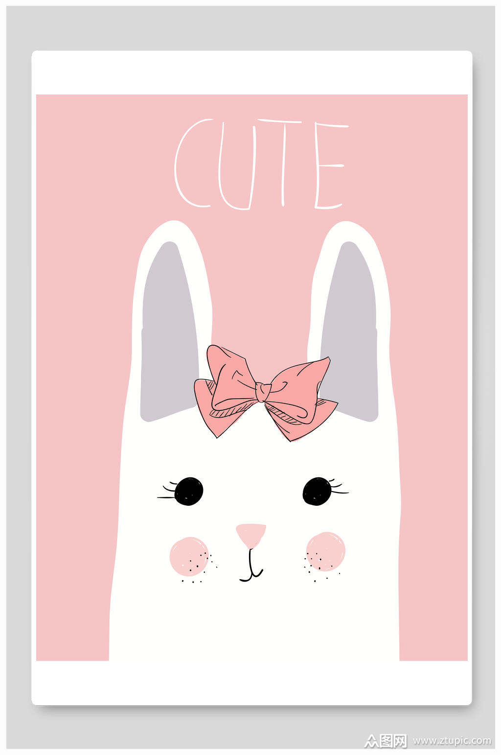 矢量可爱动物素材海报模板下载-编号1439443-众图网