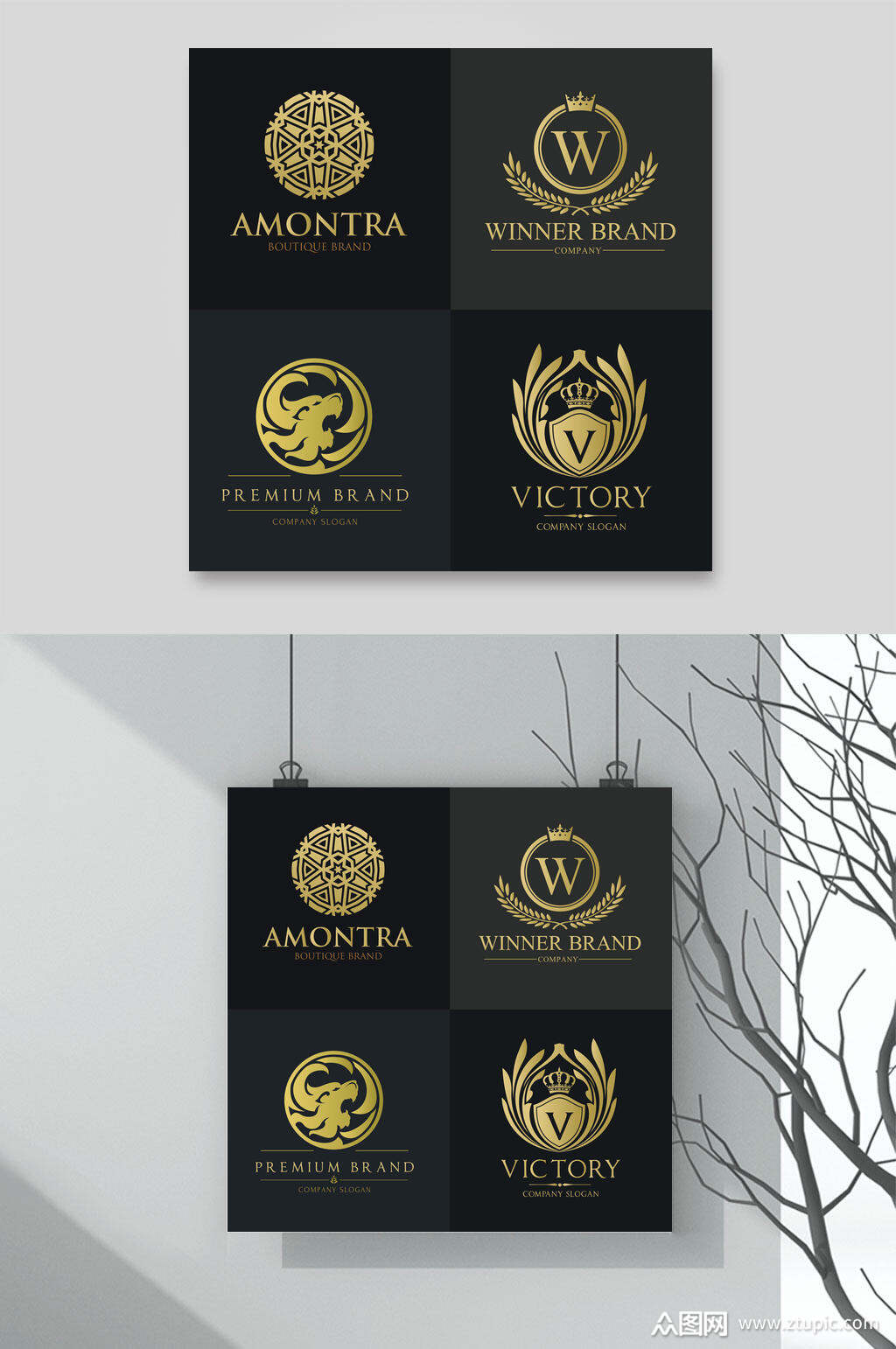 黑金高端图标素材