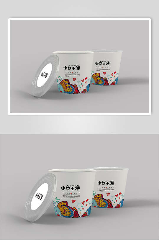 卡通外卖打包盒样机