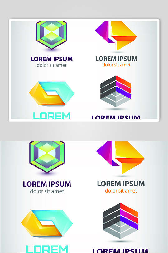 渐变创意立体图标设计素材