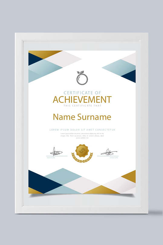 时尚简约通用证书模板-众图网