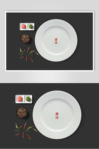 盘子食物组合样机效果图