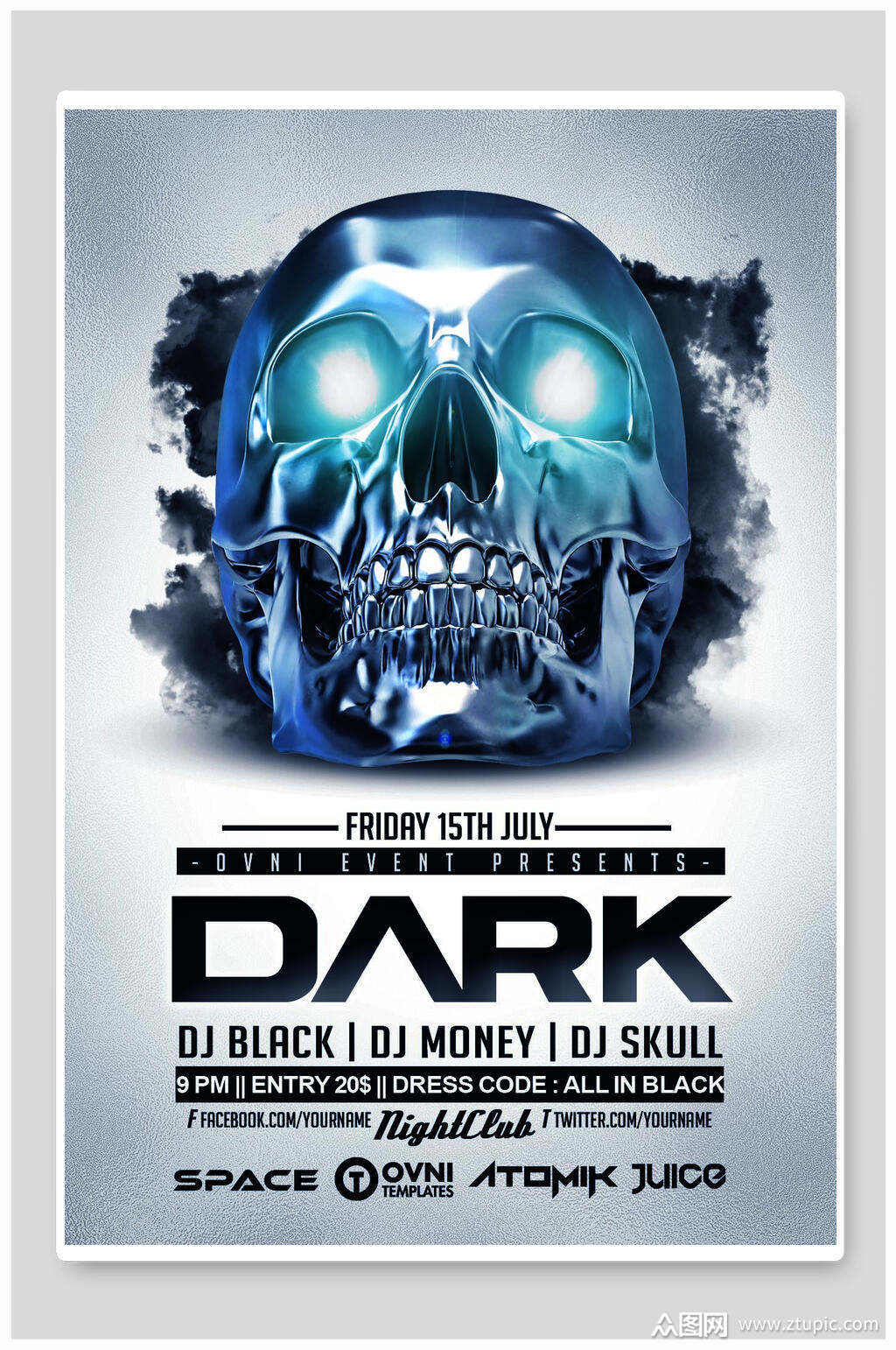 欧美暗黑系dj音乐海报