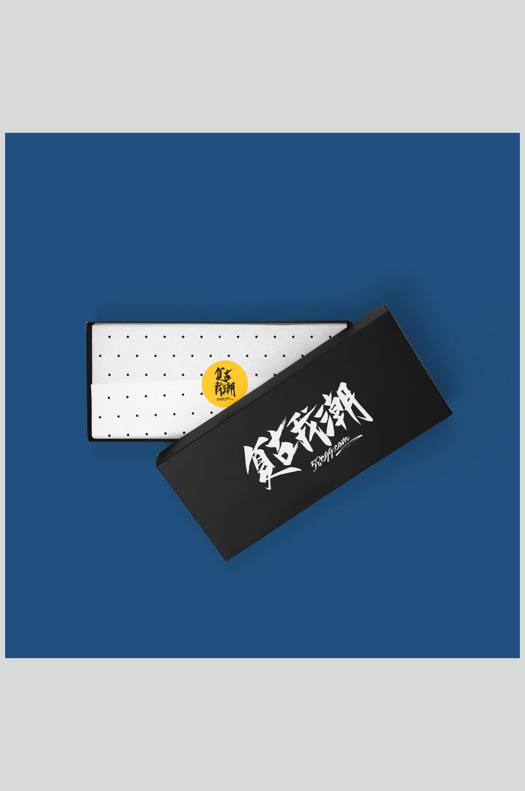国潮黑白U盘样机效果图素材