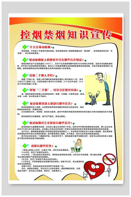 控烟禁烟知识宣传海报