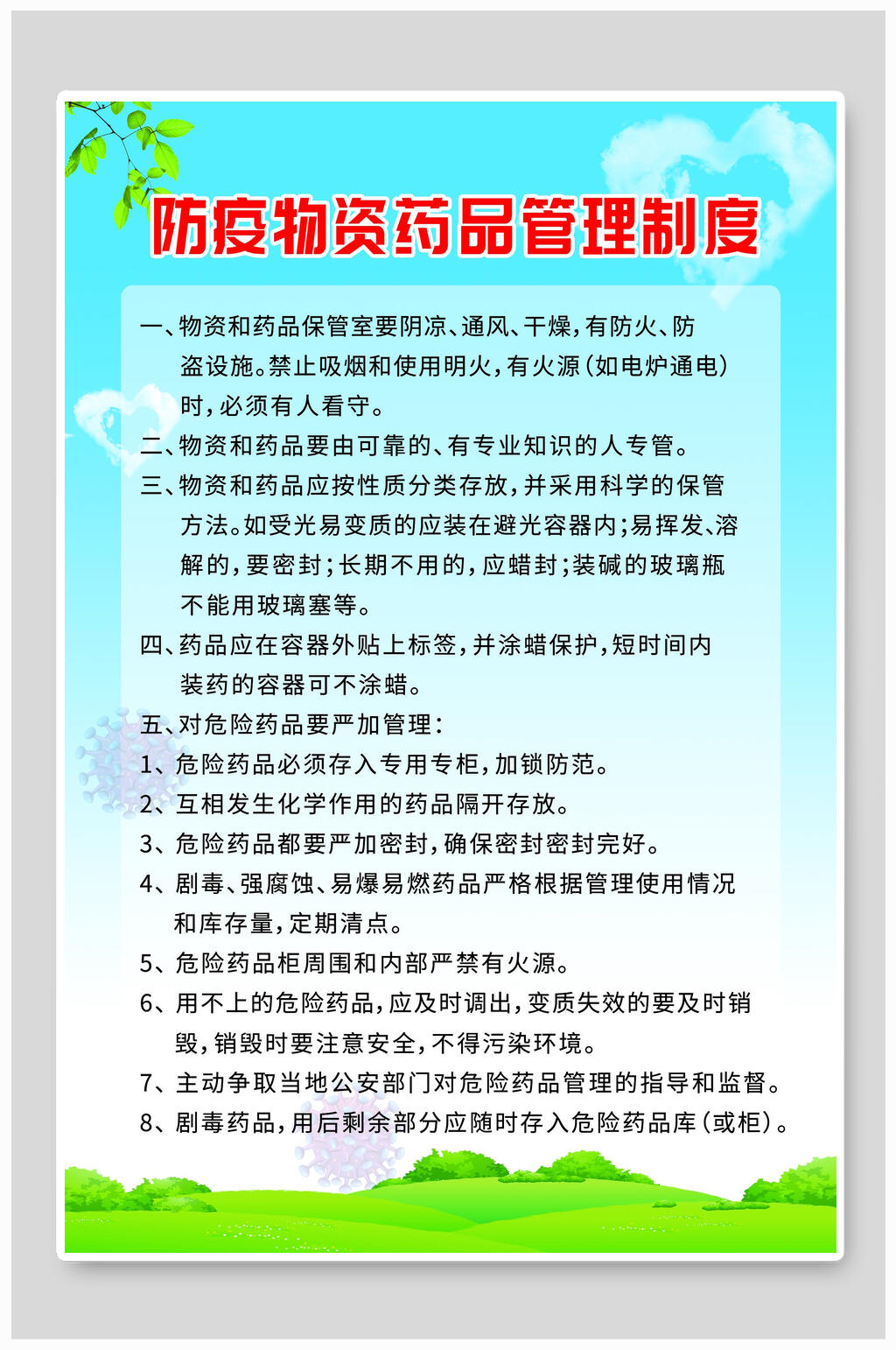 防疫物资药品监管管理制度图