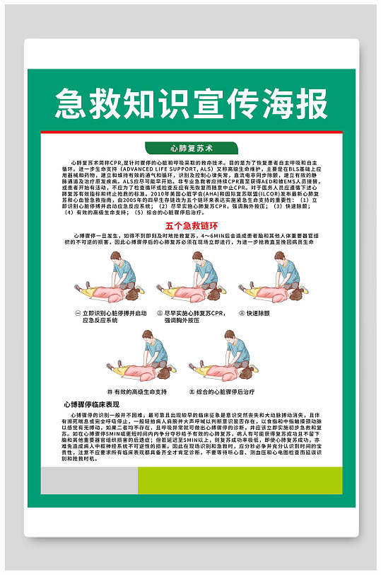 急救知识常识展板海报