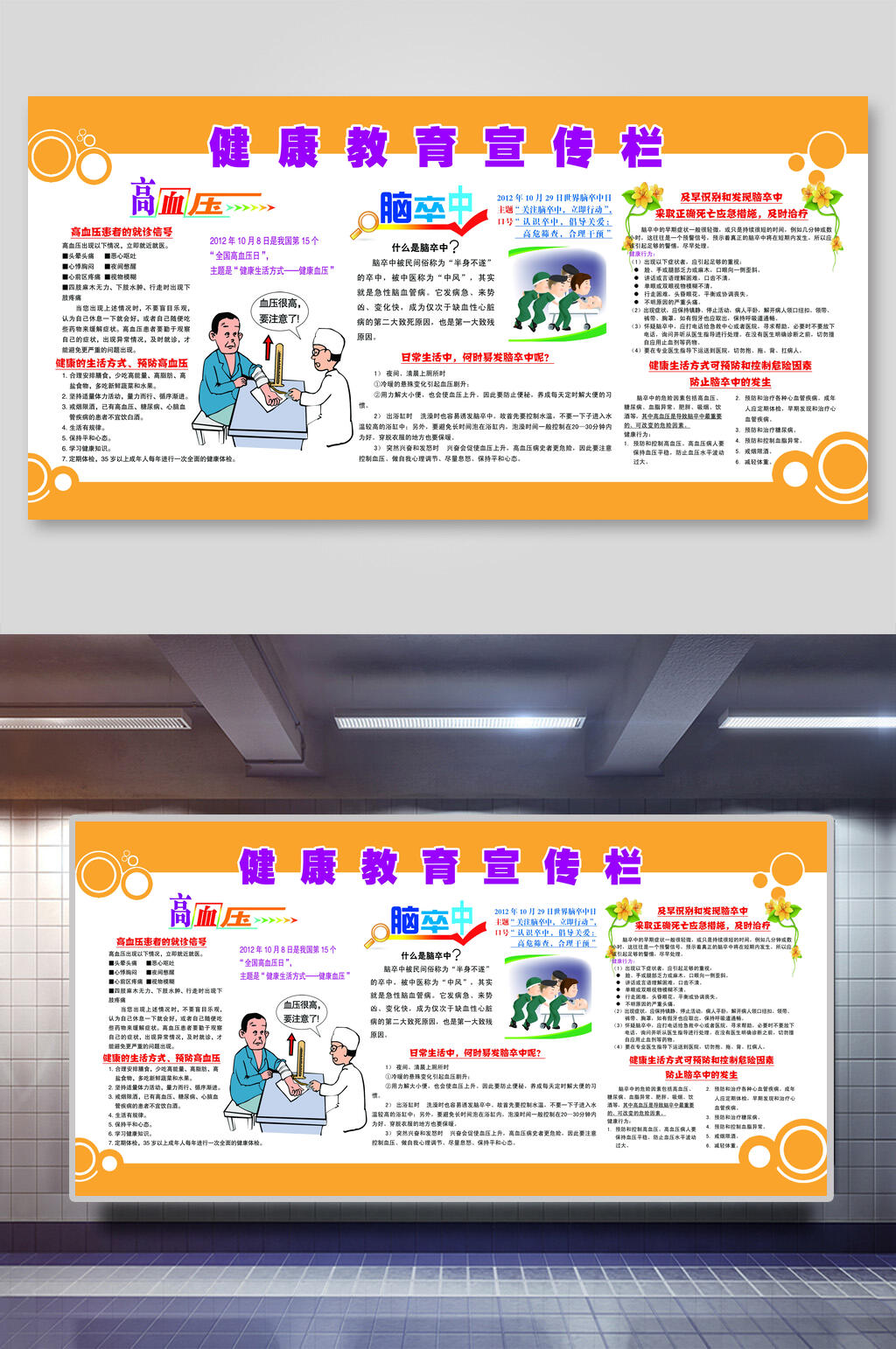 高血压脑卒中健康教育宣传栏