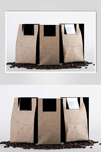 咖啡豆包装袋样机效果图