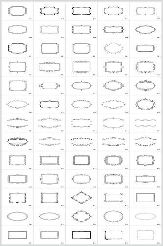 花式边框矢量形状设计素材